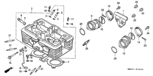 CMX450 Головка цилиндров