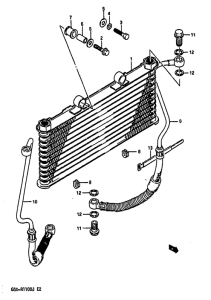 GSX-R1100 Масляный радиатор