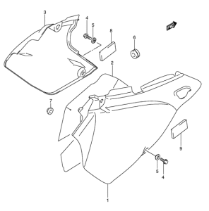 DR-Z400 Обтекатель задний