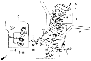CB900 Handlebar + top bridge
