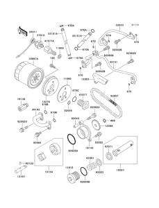 VN800 Масляный насос и фильтр