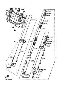 XV1100 Вилка передней оси