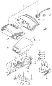 GSX600 Tail lamp - license lamp