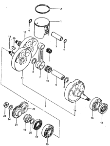 RM250 Вал коленчатый