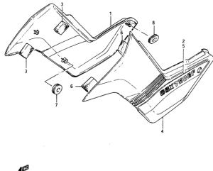 GSX750 Обтекатель задний