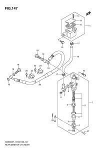GSX650F (ABS) Задний тормозной цилиндр