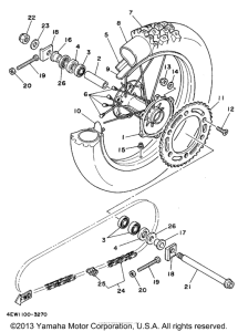 YZ125G1 Переднее колесо