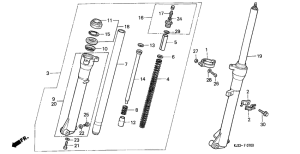 TL125 Вилка передней оси