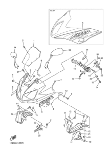 FZS1000 Обтекатель 1