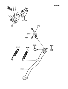 KMX125 Подножка