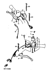 XT600E Interruptor  manillar&palanc