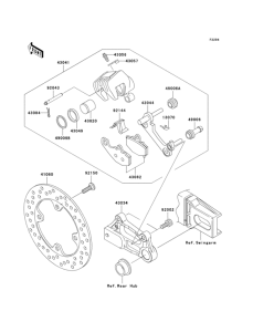 ZX900 Задний тормоз