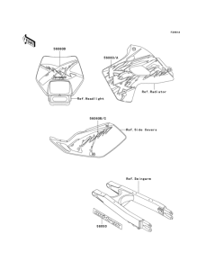  Decals(red)(klx250-e1 / e2)