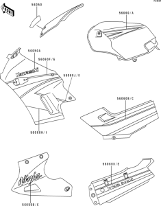 EX250 Decals(ebony)(ex250-f10)
