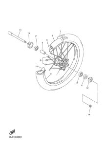 WR250FT Переднее колесо