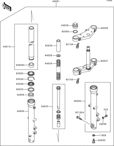 ZR750 Front fork(-zr750c-026125)
