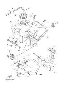 YZ250F Топливный бак