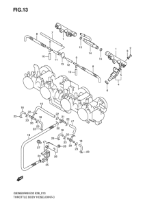 GSX650F Throttle body hose / joint