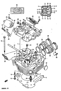 DR800 Головка цилиндров