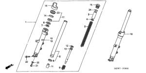 NT700V Вилка передней оси