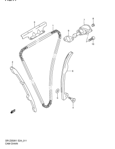 DR-Z250 Держатель направляющей