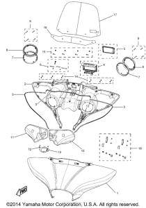 XVS1300CTF Облицовка зеркала