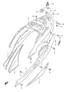 AN125 Обтекатель задний