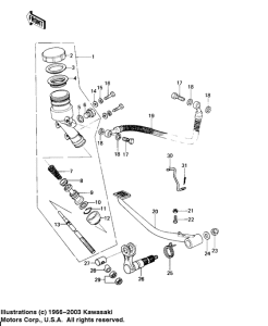 KZ650 Rear master cylinder / brake pedal