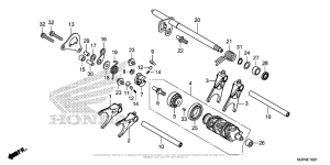 CRF1000D (ABS) Gearshift Drum (2)
