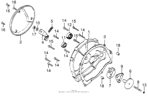 CB750 Кожух сцепления