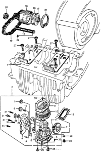 CB72 Oil pump + oil filter