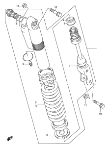 RM80 Абсорбер удавный в сборе задний