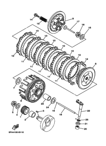 YZ85LW Сцепление