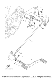 XV1600ALM Вал переключения