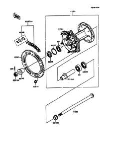 KMX125 Задняя ступица колеса