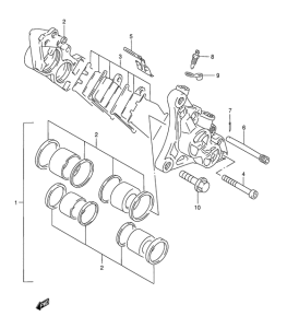 GSF1200S Передний суппорт