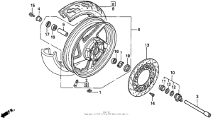 VF750C Переднее колесо