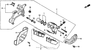 CR250R Задний суппорт