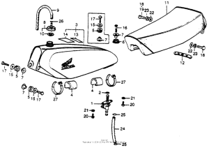 CR250 Fuel tank + seat