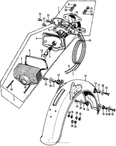 CL70 Taillight + rear fender k0-k2