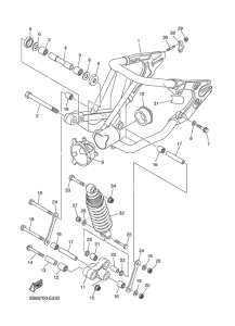 XVS1100A Brazo trasero & suspension