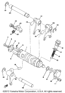 DT125C Shift cam-fork