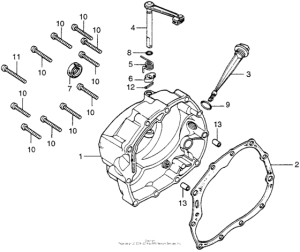 TL125 Крышка картера правая