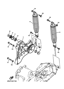 YP400 YP400W Задний рычаг и подвеска