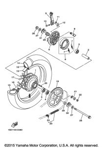 TTR125LEG Переднее колесо