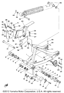 IT250F Rear arm - chain case