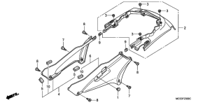 ST1300 Side cover / rear cowl
