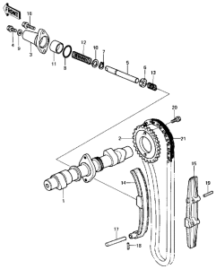 KZ440 Camshaft / chain / tensioner