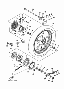 YS125-5C Переднее колесо