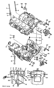 XJ900 Картер двигателя